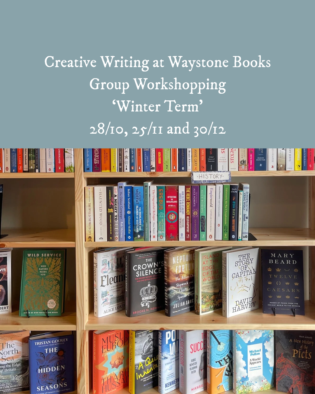 Creative Writing - Group Workshopping - 28/10, 25/11, and 30/12